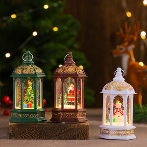 Christmas water-filled snowflake hexagonal <b>lantern</b>, light-up night light, Christmas gift, <b>small</b> ornament, Christmas decoration - Product Image 4