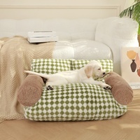 Lapin en peluche canapé-lit pour animaux de compagnie poids élevé chaud confortable lit pour chien amovible lavable lit pour chat