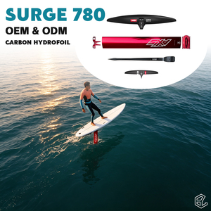 ชุดเซิร์ฟไฮโดรฟอยล์คาร์บอนฟอยล์ SURGE 780 พร้อมเสาอลูมิเนียมสีแดง ตอบสนองไวต่อการควบคุม  ประสิทธิภาพการเลี้ยวเร็ว สำหรับการเล่นเวฟฟอยล์ - Product Image 4