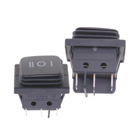 Interrupteur à bascule YZ ON-OFF-ON 3 niveaux 6 broches avec feu vert pour interrupteur de voiture et équipement électrique