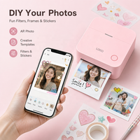 Imprimante photo miniature haute résolution 600 DPI, imprimante jet d'encre couleur, format de poche avec batterie rechargeable pour smartphone