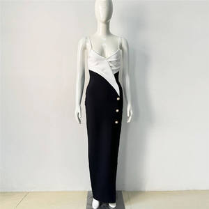 Recién llegado, venta directa de fábrica, elegante, encantador, romántico, moderno, cómodo, Sexy, amarillo, vestido con bordado Floral - Product Image 5