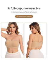 Soutien-gorge bandeau invisible transparent respirant à couvrance totale sans armatures grande taille pour femme – Vente en gros usine