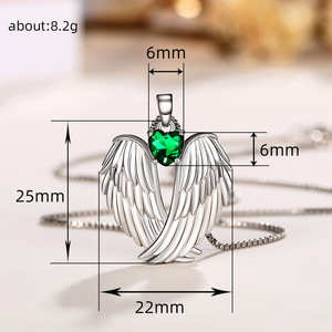 Collana con ciondolo a forma di ala d'angelo per donna, gioielli semplici e alla moda, regalo per l'uso quotidiano - Product Image 5