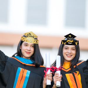 ชุดหมวกสำเร็จการศึกษา HLC แพ็ค 6 ชิ้น ทำจากกระดาษแข็งเคลือบ UV สำหรับงานปาร์ตี้รับปริญญาและของตกแต่ง - Product Image 1