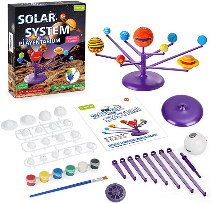 Science4you – Système Solaire 3D Avec Projecteur – Assemble, Peins Et Projette – Jouet Astronomie 8-12 Ans – Livret éducatif En 6 Langues – Cadeau STEAM