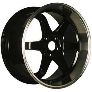ล้อแม็กซ์ 18*10.5J 5X114.3 รุ่น V260L สีดำหน้าเจียร ดีไซน์เว้า สำหรับรถยนต์ใหม่ วัสดุอลูมิเนียมสีทอง - Product Image 1
