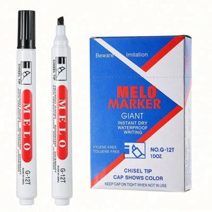 Marcadores de pizarra blanca borrables de plástico, tinta no tóxica de color personalizado, punta de 6 mm, borrado en seco y húmedo, diseño clásico, económicos, en promoción. - Product Image 1