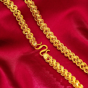 TRENDY Good Fortune Dragon colgante amuleto collar aleación 18K chapado en oro clásico símbolo de la suerte Collar para regalos - Product Image 5