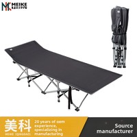 Lit pliant pour la sieste au bureau et le camping en plein air, utilisation en cas de catastrophe, tissu Oxford et structure en fer