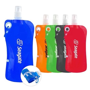 Eco Friendly BPA-free Collapsible <strong>Football</strong> <strong>Water</strong> <strong>Bottle</strong> 500ml Durable Drinking Plastic Foldable Bag with Custom Logo Printing - Product Image 6