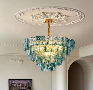 Lampadario LED in Vetro di Murano Fatto a Mano, Stile Vintage Francese di Lusso, per Soggiorno, Sala da Pranzo e Camera da Letto - Product Image 3