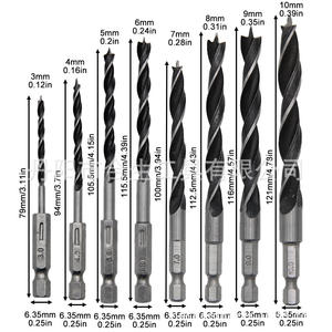 Juego de Brocas Helicoidales Mr Drill, 4, 5, 6, 8, 10 mm, Vástago Hexagonal, Óxido Negro, para Perforar Madera - Product Image 5