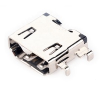 Adaptateur de connecteur HDMI compatible MUP-H21201 femelle 19 broches avec prise de charge USB, échantillon gratuit, alternative Molex pour TV et projecteur, coque en cuivre