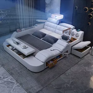 Letto Massaggiante King Size con Altoparlante Bluetooth, Multifunzionale, Lussuoso, per Home Theater e Camera da Letto con Proiettore - Product Image 2