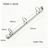 Classeur métallique 3 anneaux TC de haute qualité avec clip de 285 mm et dossier de 65 mm, modèle TR280-3-65/36 pour une organisation efficace