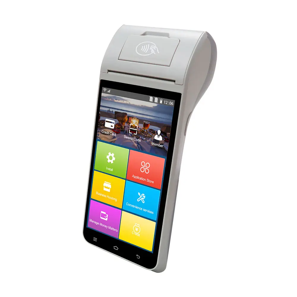 Prezzo economico portatile 4G Android Pos ZCS Z91 Ticketing POS system con stampante per la gestione del parcheggio mobile