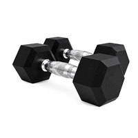Haltères hexagonaux portables personnalisés par le fournisseur avec revêtement en caoutchouc vierge, haltères en fonte haute densité solides pour la remise en forme à domicile