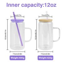 Mossion Wholesale Gobelet Globe à Neige en Verre Borosilicate Haute Qualité à Double Paroi Transparent 26Oz pour Sublimation avec Paille et Poignée, Écologique