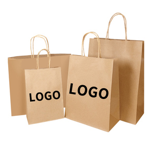 Sacs de courses en papier recyclables, directement de l'usine, avec logo pour la promotion de la marque - Product Image 1