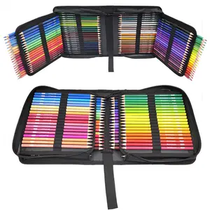 Hoge Kwaliteit Professionele Kleurpotlood Senior Lood 120 Kleuren Set Niet-Giftige Tekening Potloden Met Canvas Handtas Voor Studenten