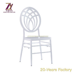 Vente en gros d'usine de meubles pour banquet, chaises empilables à dossier rond en métal, mariage pour fête - Product Image 3