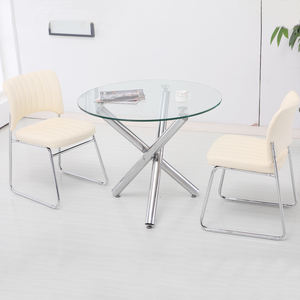 Fabricación al por mayor Mesa ocio mesas de café mesa de comedor de vidrio templado para restaurante - Product Image 6