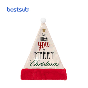 BestSub vente en gros, Sublimation personnalisée, cadeaux à paillettes, décorations <span class=keywords><strong>de</strong></span> noël, chapeau - Product Image 5