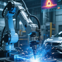 Robot de soudage à l'arc Kawasaki RA010N PLC, haute vitesse, bras à 6 axes, répétabilité de 0,03 mm, montage au sol/plafond, soudage de précision