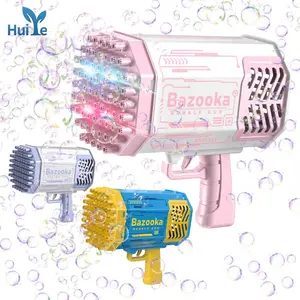 Huiye 69 Loch Bazooka Bubble Gun Maschinen gewehr Spielzeug Gebläse Launcher Rocket Bubble Bazooka Led mit Bubble Solution