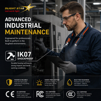 Lámpara de Trabajo para Mantenimiento Industrial - Linterna LED Táctica Portátil Resistente a Impactos IK07