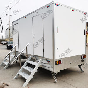 2 Station Luxury <b>Portable</b> Restroom Trailer Mobile Bathroom Camping Shower TrailerContainer <b>Toilet</b> for Outdoor - Product Image 4