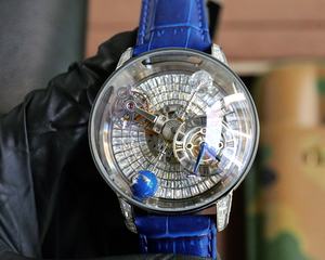 Reloj Astronómico Mecánico Deportivo y Ejecutivo con Detalles de Diamantes, Correa de Cuero y Caucho - Product Image 5