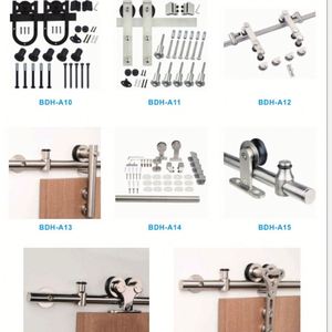 Bathroom Stainless Glass Interior <b>Hanger</b> Double Track Wooden Kitchen <b>Doors</b> Accessories Top Roller Kit Sliding Barn <b>Door</b> Hardware - Product Image 3