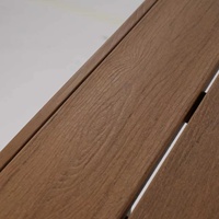 Table à manger surdimensionnée de 240 cm en plastique HDPE brun, résistante à l'eau, avec trou pour parasol, 8 places, pour la salle à manger, la cuisine