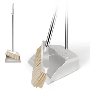 Masthome Professional Supplier Home Office Kitchen Pet Bristle Broom Fiber Ceiling Broom And Dustpan Set