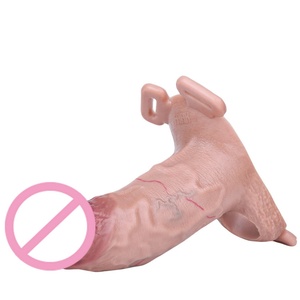 FAAK Extensor de Pene de Silicona con Correa, Funda para Pene con Textura Realista, Alargador de Pene, Juguete Sexual para Hombres - Product Image 6
