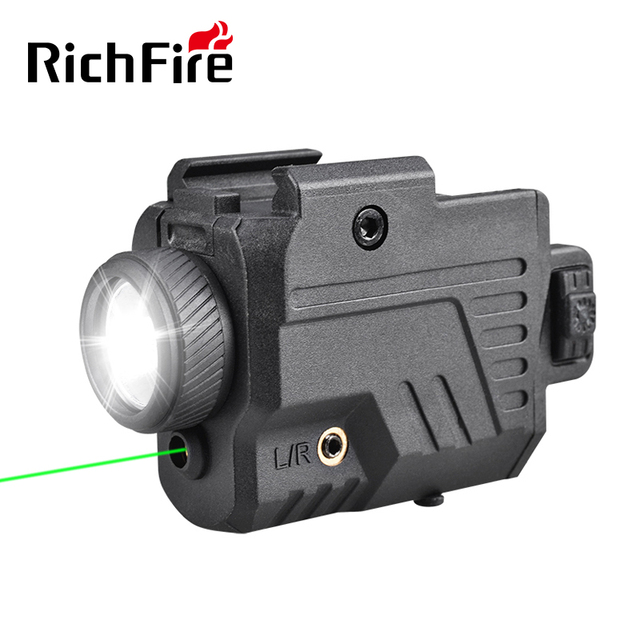LED Light Combo Tactical Flashlight with Blue Red Green Beam Rechargeable Battery USB Charge 800 Lumens 160m Beam Distance