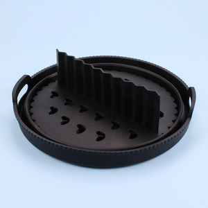 Tappetino Pieghevole <span class=keywords><strong>in</strong></span> Silicone per Friggitrice ad Aria, <span class=keywords><strong>Teglia</strong></span> da Forno, Tappetino Rotondo Antiaderente per Alimenti, Resistente al Calore - Product Image 6