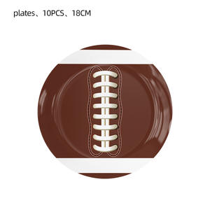 Decoraciones para Fiesta de Rugby y Fútbol Americano, Vajilla Desechable, Juego de Platos de Papel, Servilletas, Vasos, Artículos para Fiesta de Cumpleaños de Rugby - Product Image 6
