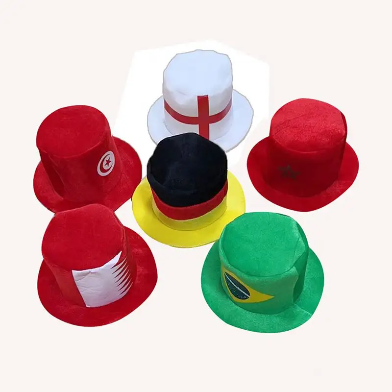 2024 Schlussverkauf Großhandel Brasilien Deutschland Bier-Aufführung Erwachsenfußball-Fan-Hut Kappe Nationalflagge Karneval Party-Hüte
