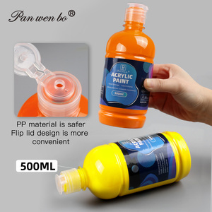 Panwenbo 500Ml Acrylic Sơn 12 Màu Sắc Không Độc Hại Độ Phủ Cao Công Suất Sắc Tố Cho Nghệ Sĩ Nghệ Thuật Sơn Acrylic Màu Sắc Sơn Bộ - Product Image 4