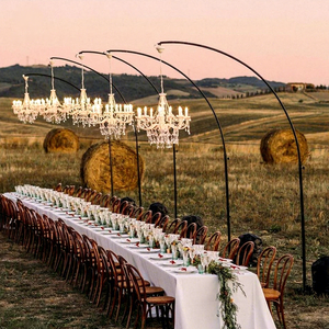 LEDA Outdoor Party Event <b>Backdrop</b> Hanging Cadelabra Chandelier <b>Stand</b> Black for Wedding - Product Image 1