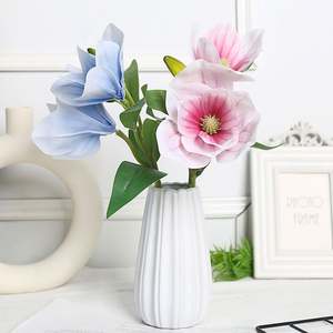 Fleur artificielle sentir 2 fourchette grand Magnolia mariage tissu paysage bonsaï maison décorative en gros usine - Product Image 2