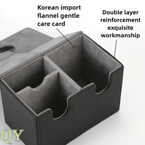 YY กล่องไพ่ซื้อขายความจุขนาดใหญ่พร้อมถาดปิดด้วยแม่เหล็กเคสเก็บหนัง PU สำหรับเกมบนโต๊ะ - Product Image 4