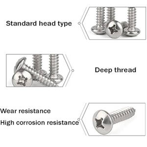 Tobo Roestvrij Staal 304 Kruis Pan Kop 3X6Mm Zelfschroeven Fabrikanten Chicago Tappende Schroef - Product Image 4