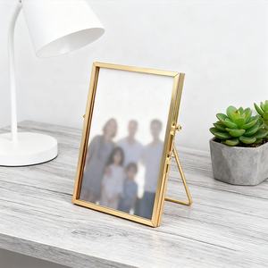 Cornice in vetro 6 colori stampati oro Display Stand in metallo cornice per foto con copertura in vetro da tavolo per la decorazione domestica - Product Image 4