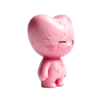 Usine chinoise de jouets en PVC sur mesure OEM – Figurine en vinyle Cœur éclaboussuré rose, acceptant la personnalisation de dessins et de moules – Jouet de collection
