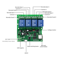 Module de télécommande intelligente 4CH 10A relais WIFI commutateur universel sans fil fonctionne avec Alexa Google home eWeLink APP domotique