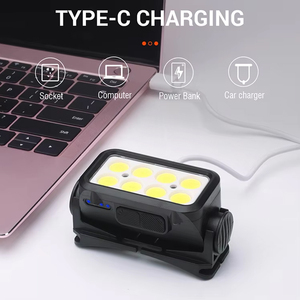 Linterna Frontal Súper Brillante con Sensor de Movimiento y 8 LED COB Recargables por USB para Camping, Senderismo, Pesca Nocturna - Product Image 3